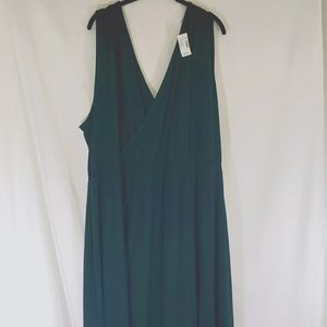 NWT Size 4 Maurice Dark Green Maxi Dress